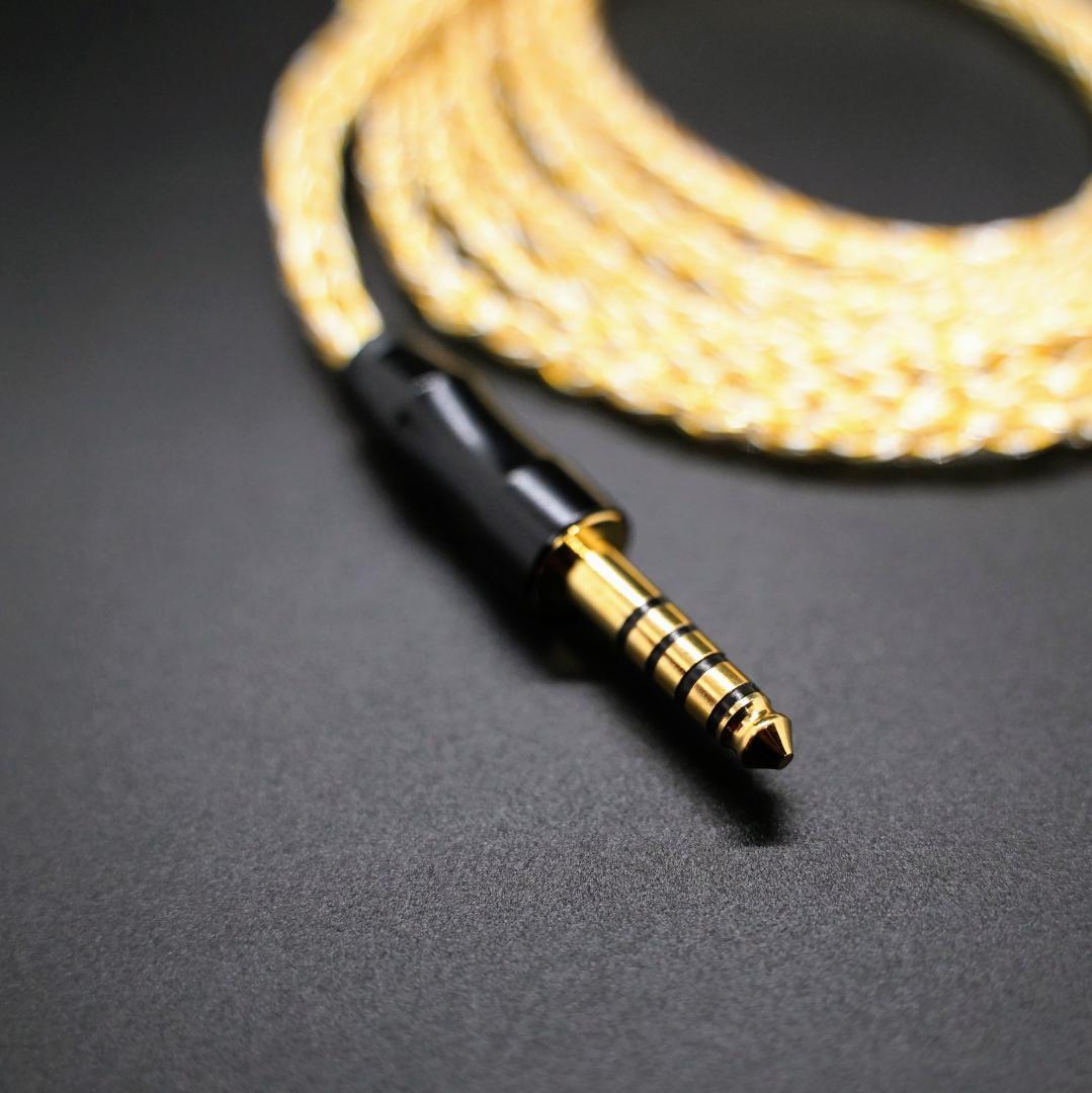 【1点のみ】16芯 超希少 銀線＆金線撚り合わせ 0.78 2ピン/4.4mm