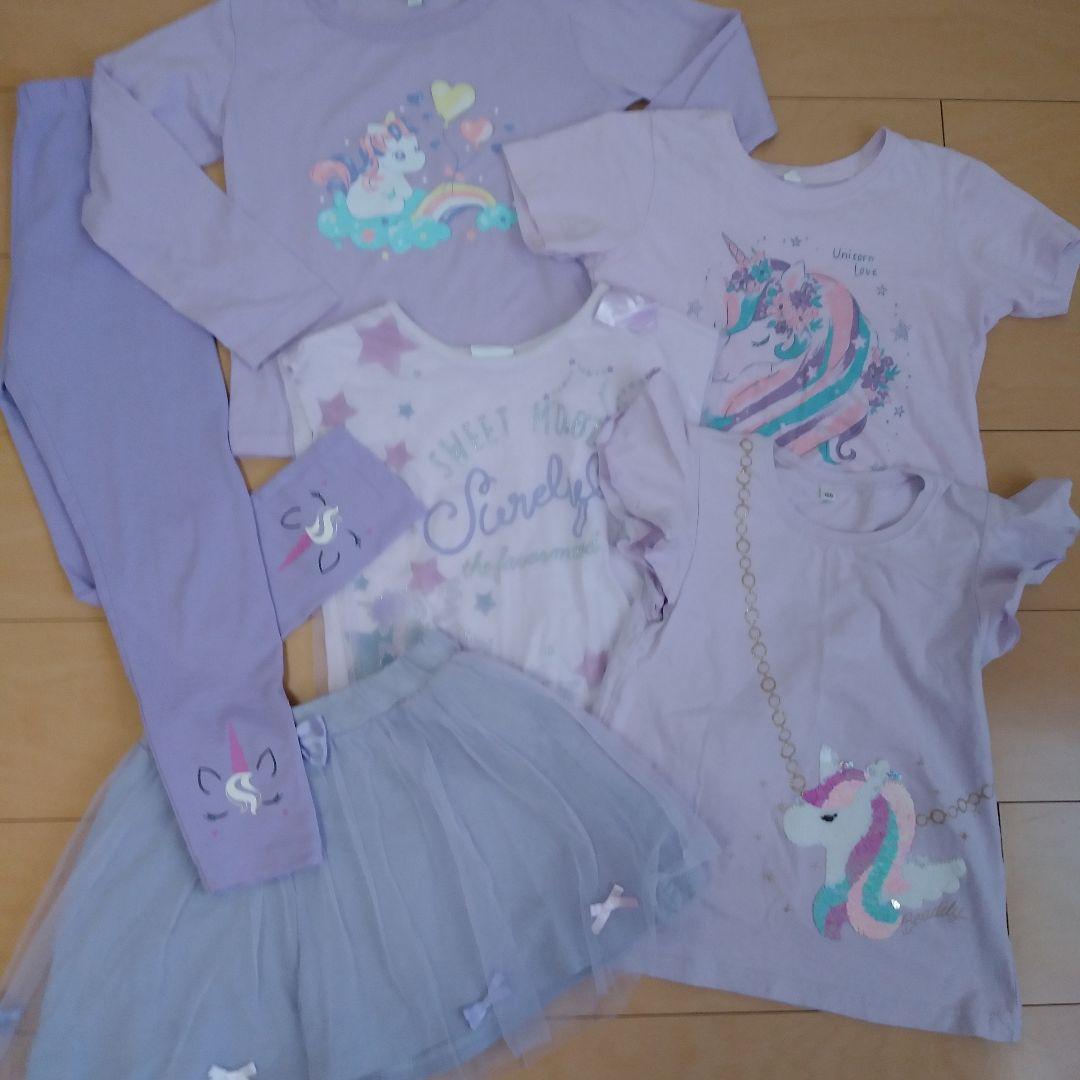 120～130　新品入り全部おまとめ☆ユニコーン・レインボー・パープル系女の子