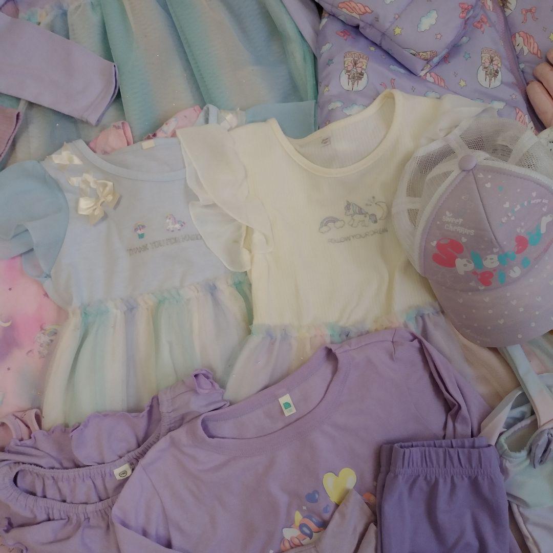 120～130　新品入り全部おまとめ☆ユニコーン・レインボー・パープル系女の子
