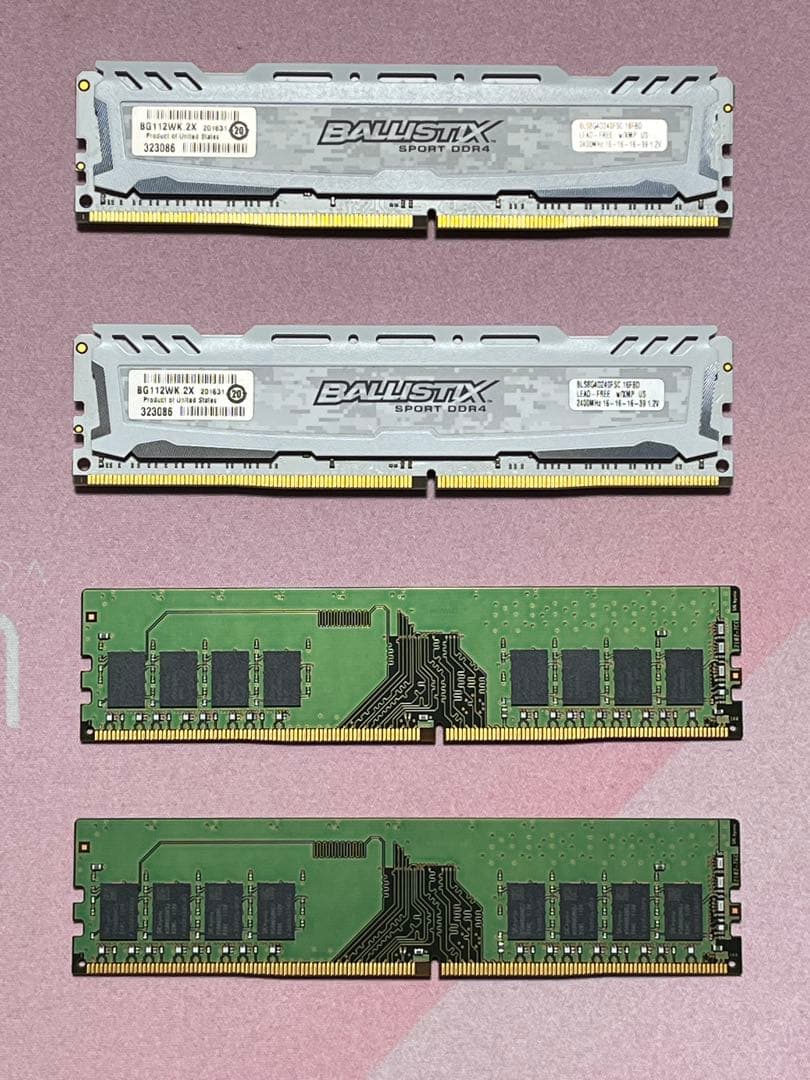 DDR4 8GB×4枚 Crucial DDR4 8GB 他2枚