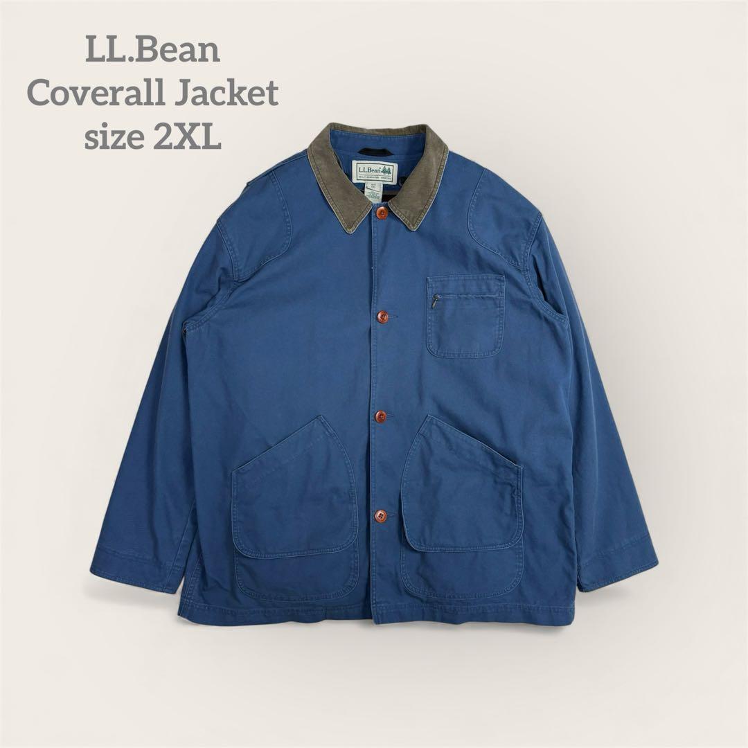 LL.Bean ダックカバーオール 裏地チェック ライナー取り外し くすみブルー
