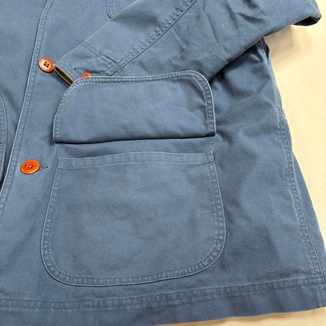 LL.Bean ダックカバーオール 裏地チェック ライナー取り外し くすみブルー