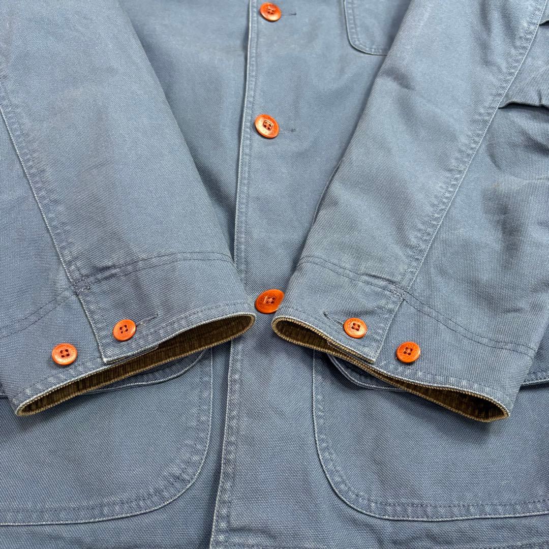 LL.Bean ダックカバーオール 裏地チェック ライナー取り外し くすみブルー