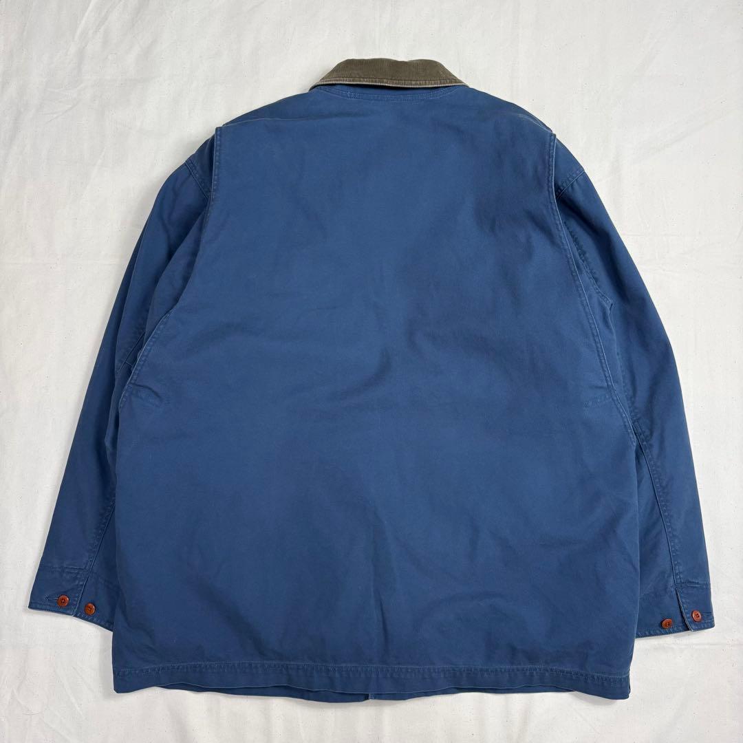 LL.Bean ダックカバーオール 裏地チェック ライナー取り外し くすみブルー