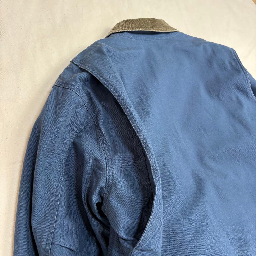 LL.Bean ダックカバーオール 裏地チェック ライナー取り外し くすみブルー