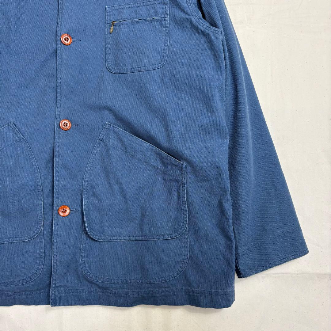 LL.Bean ダックカバーオール 裏地チェック ライナー取り外し くすみブルー