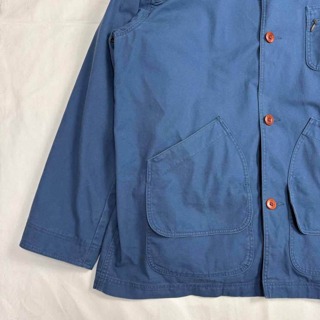 LL.Bean ダックカバーオール 裏地チェック ライナー取り外し くすみブルー