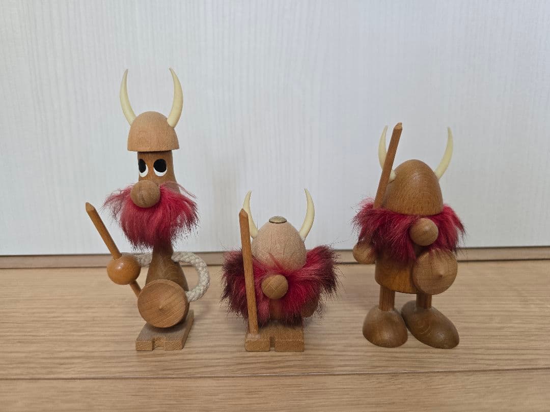 3つセット デンマーク ノギンス バイキング人形