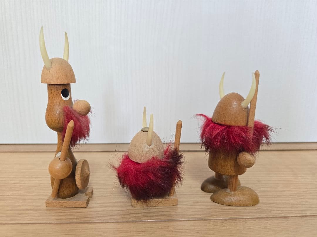 3つセット デンマーク ノギンス バイキング人形