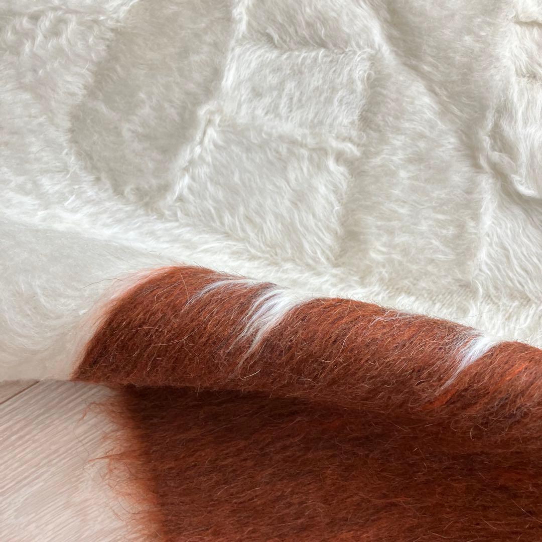 新品✳︎wool100％　チョコ　ミルキー　バッターニエ　トルコヴィンテージラグ