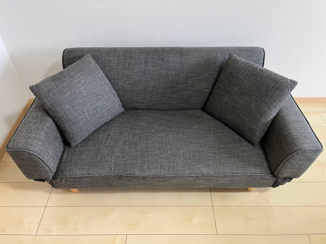 LOWYA ダークグレー 2人掛けソファ