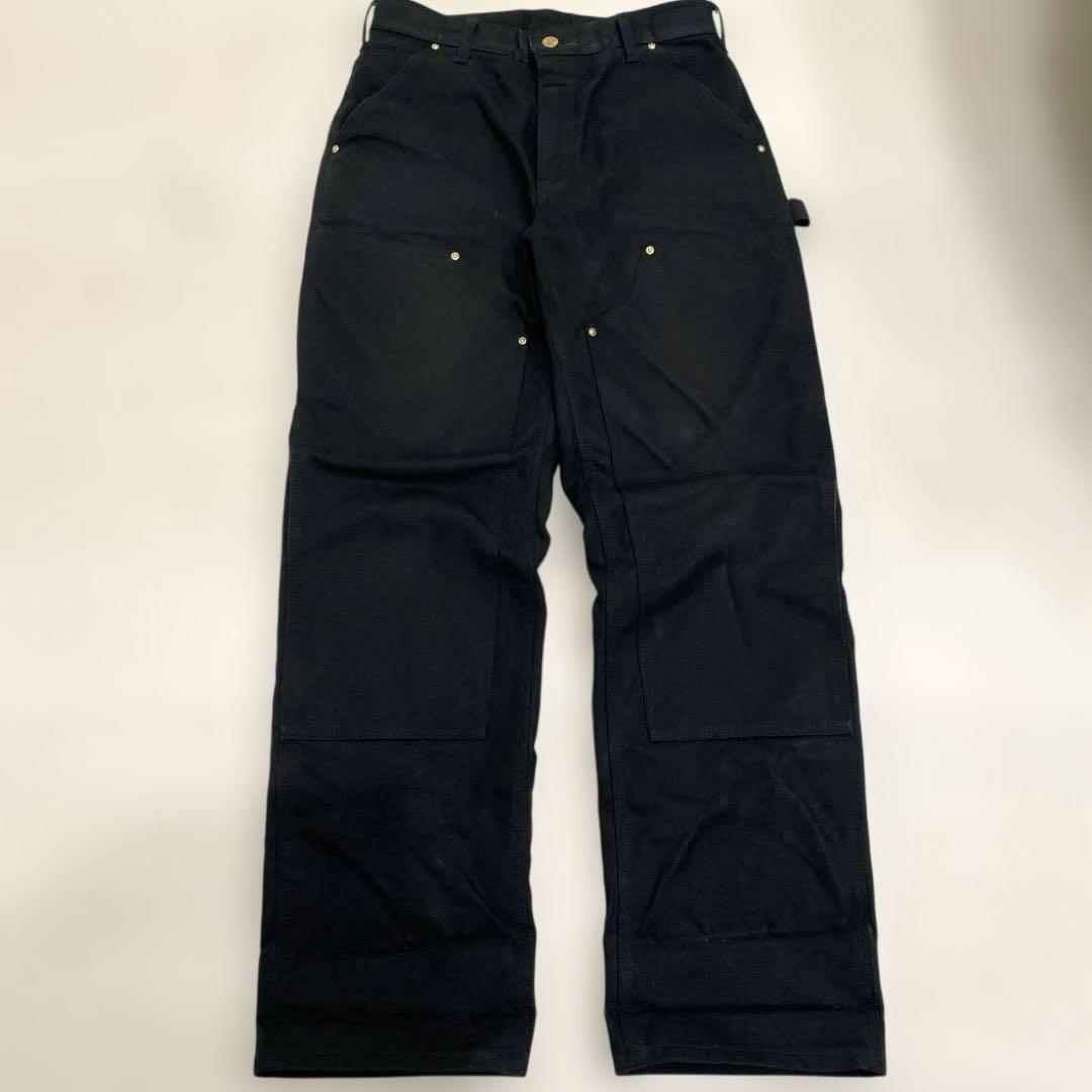 Carhartt US ダブルニーパンツ ブラック 30インチ/B01/米国製