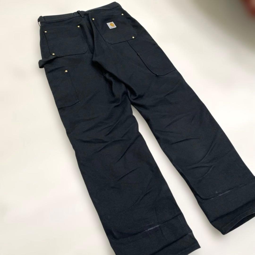 Carhartt US ダブルニーパンツ ブラック 30インチ/B01/米国製