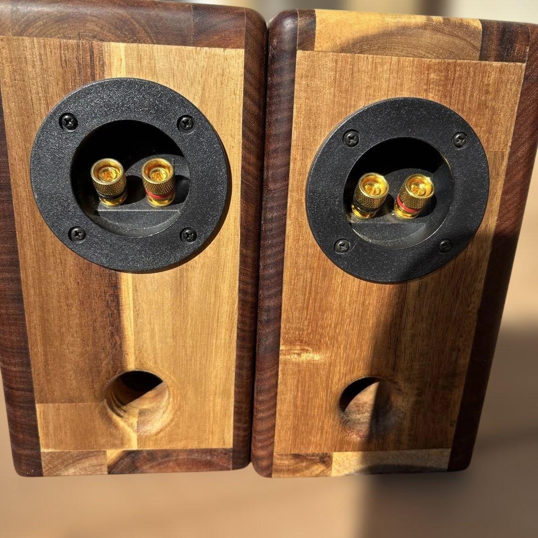 木製コンパクトスピーカー2個セット