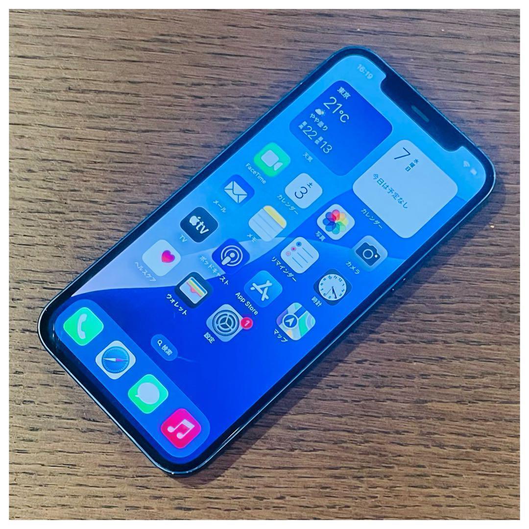 【美品】iPhone12 本体 ブルー 64GB SIMフリー 本体 動作確認済