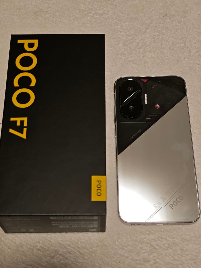 POCO F7 シルバー　RAM 12GB ROM 256GB SIMフリー
