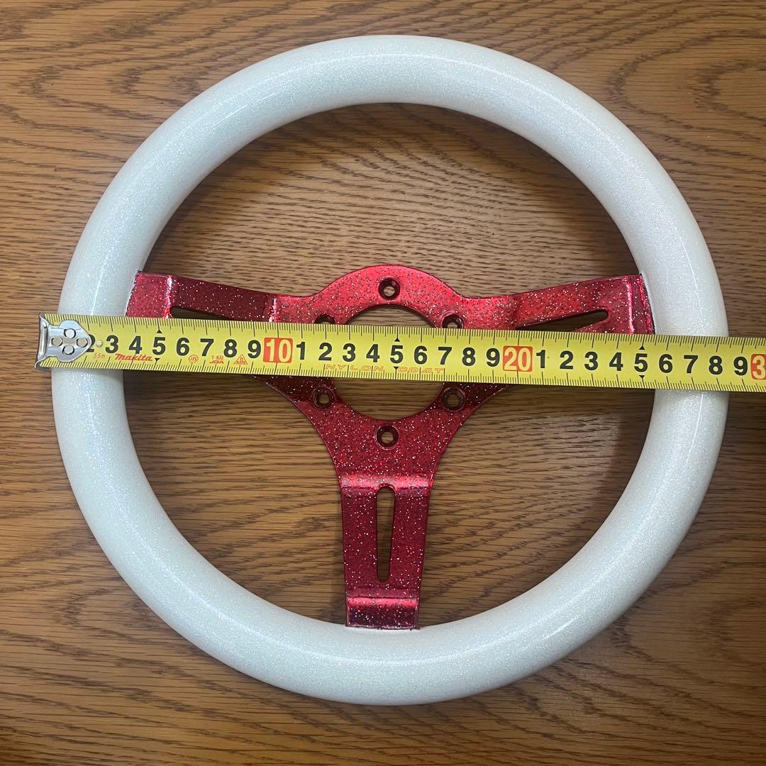 ２９パイ小径ハンドル　赤白ラメ