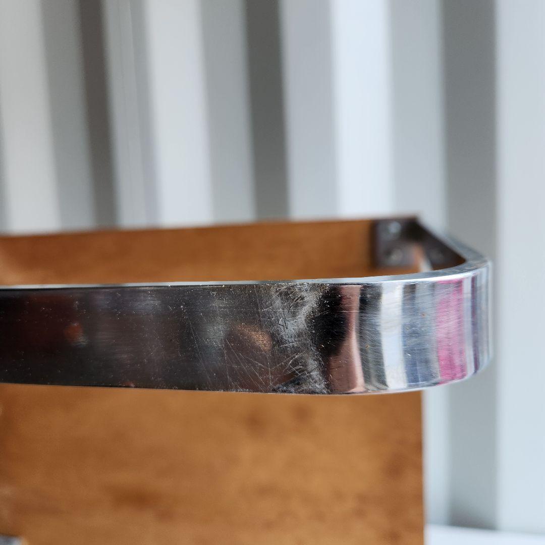 希少　ポストモダン　サイドテーブル　コーヒーテーブル　シルバーx白　45x45