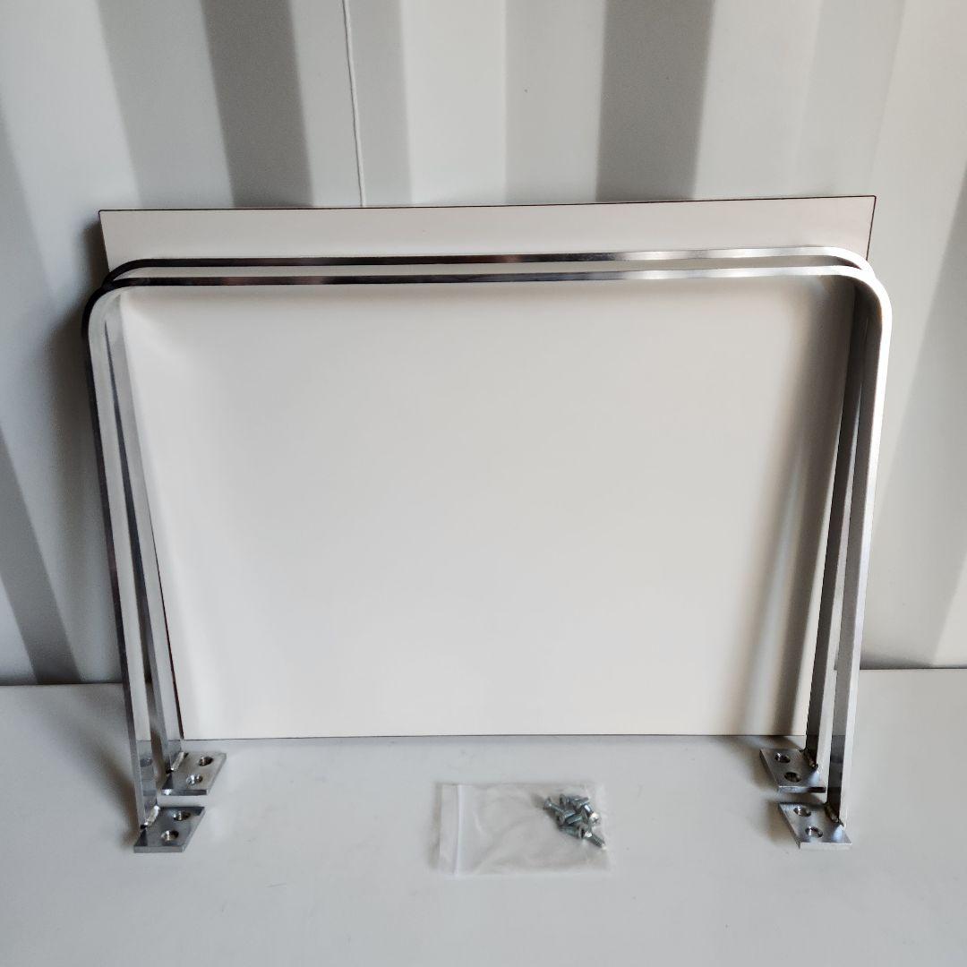 希少　ポストモダン　サイドテーブル　コーヒーテーブル　シルバーx白　45x45