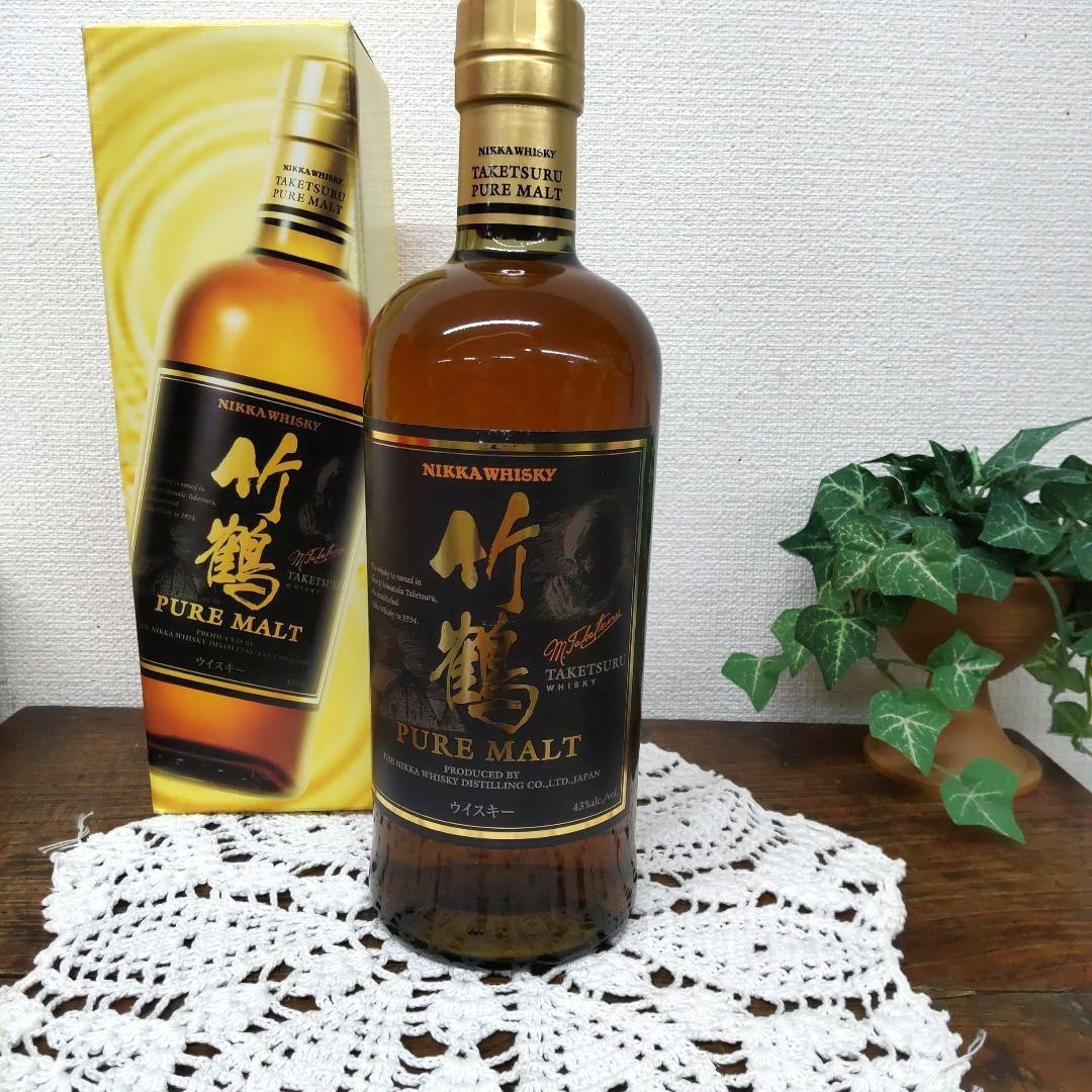 ニッカウヰスキー☆竹鶴 ピュアモルト 黒ラベル 700ml 43％　　未開封