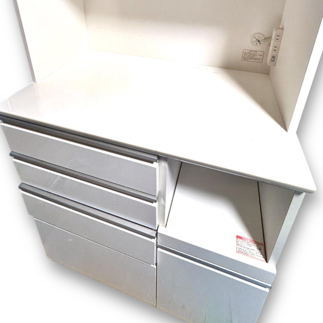 【みー】ニトリ レガーレ 幅90cm 食器棚 レンジ台 美品