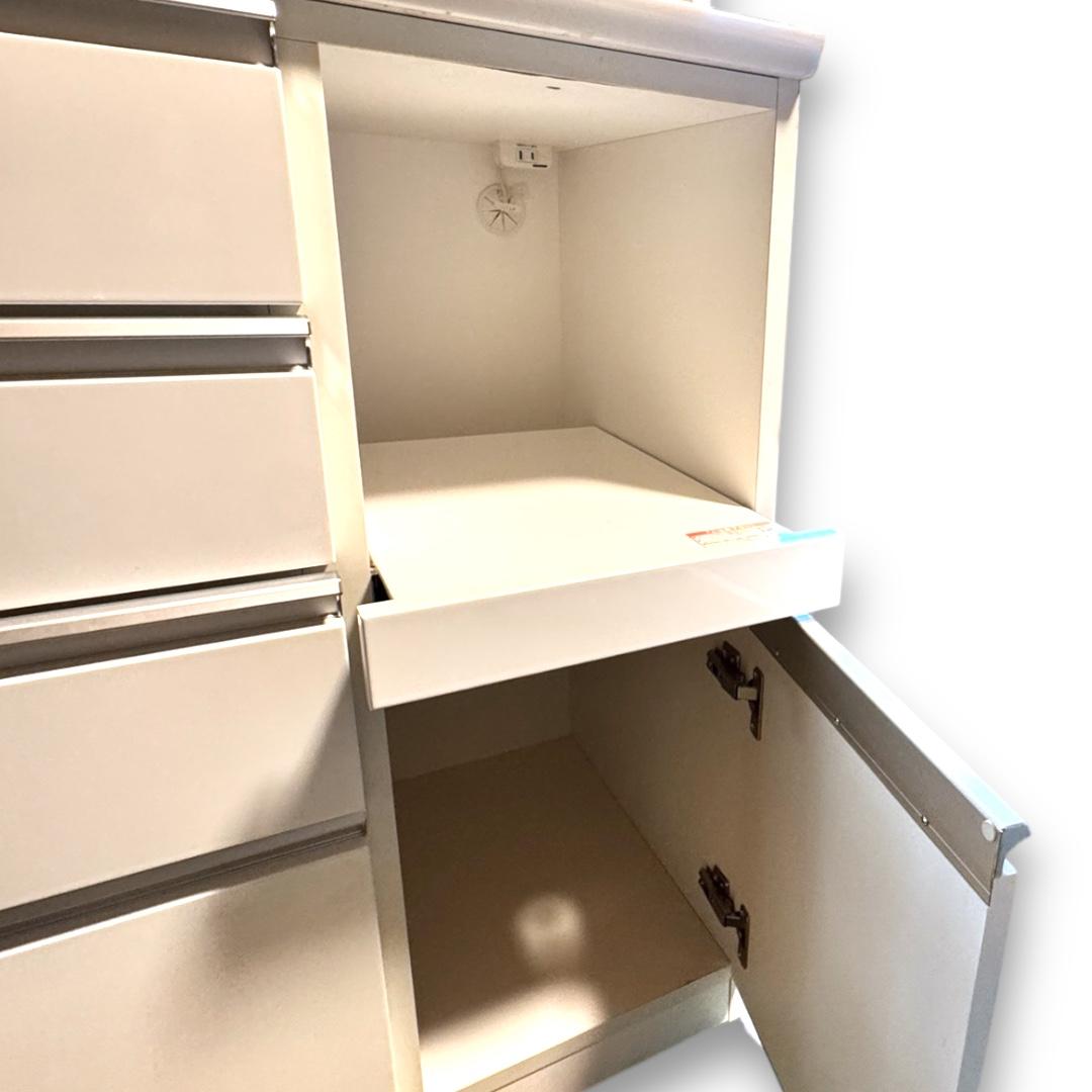 【みー】ニトリ レガーレ 幅90cm 食器棚 レンジ台 美品