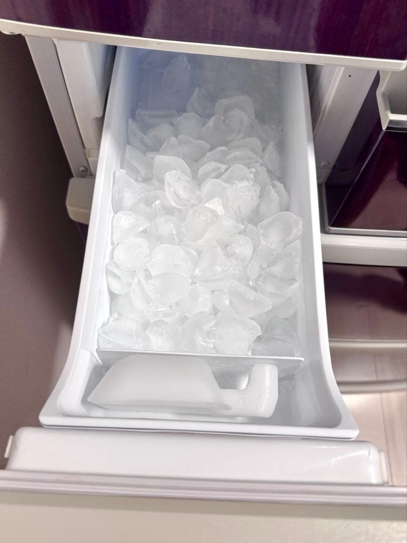 中古 パナソニック 6ドア 冷凍冷蔵庫 470L 木目調ブラウン 2012年製