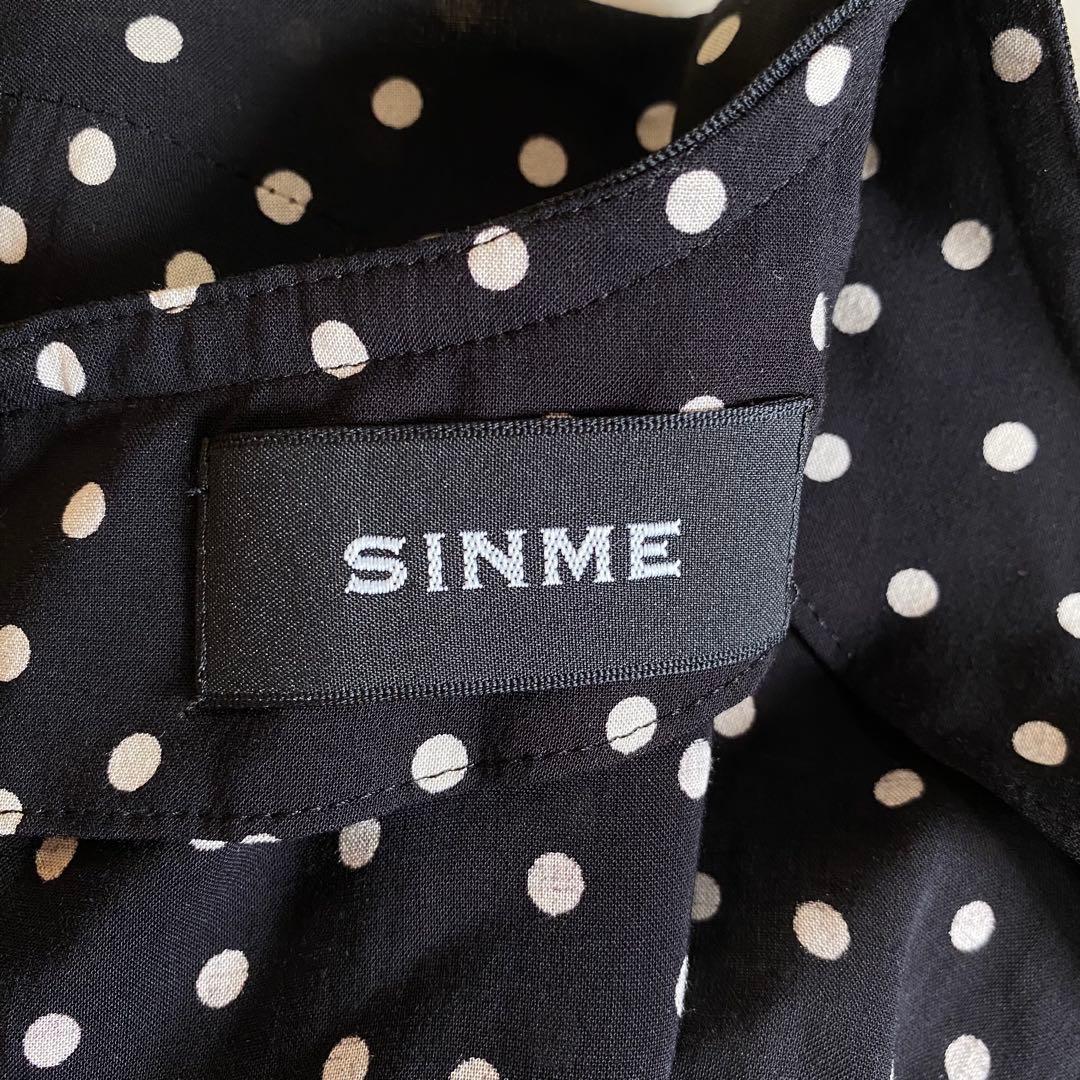【美品】SINME シンメ　ドットロングワンピース　サイズM
