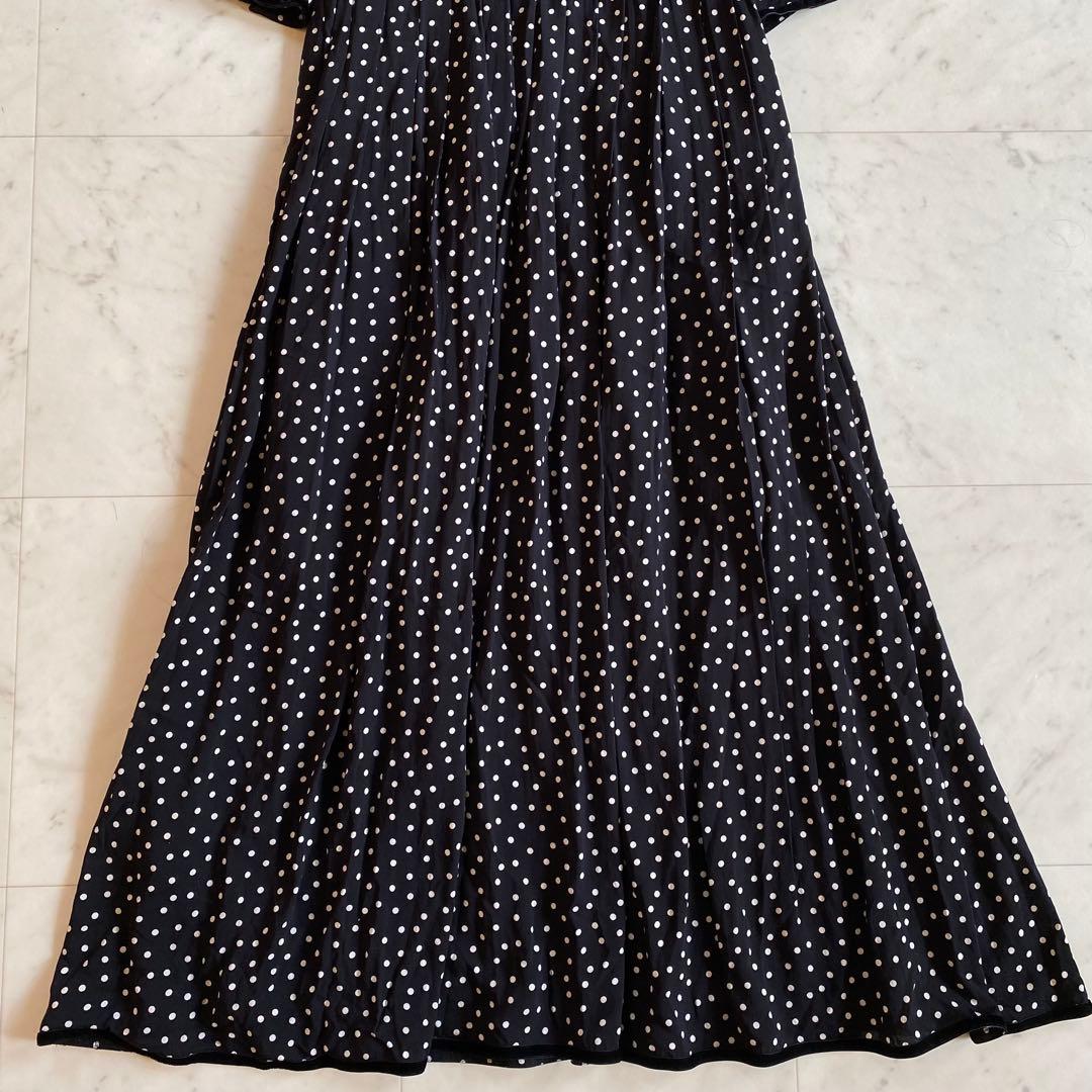 【美品】SINME シンメ　ドットロングワンピース　サイズM