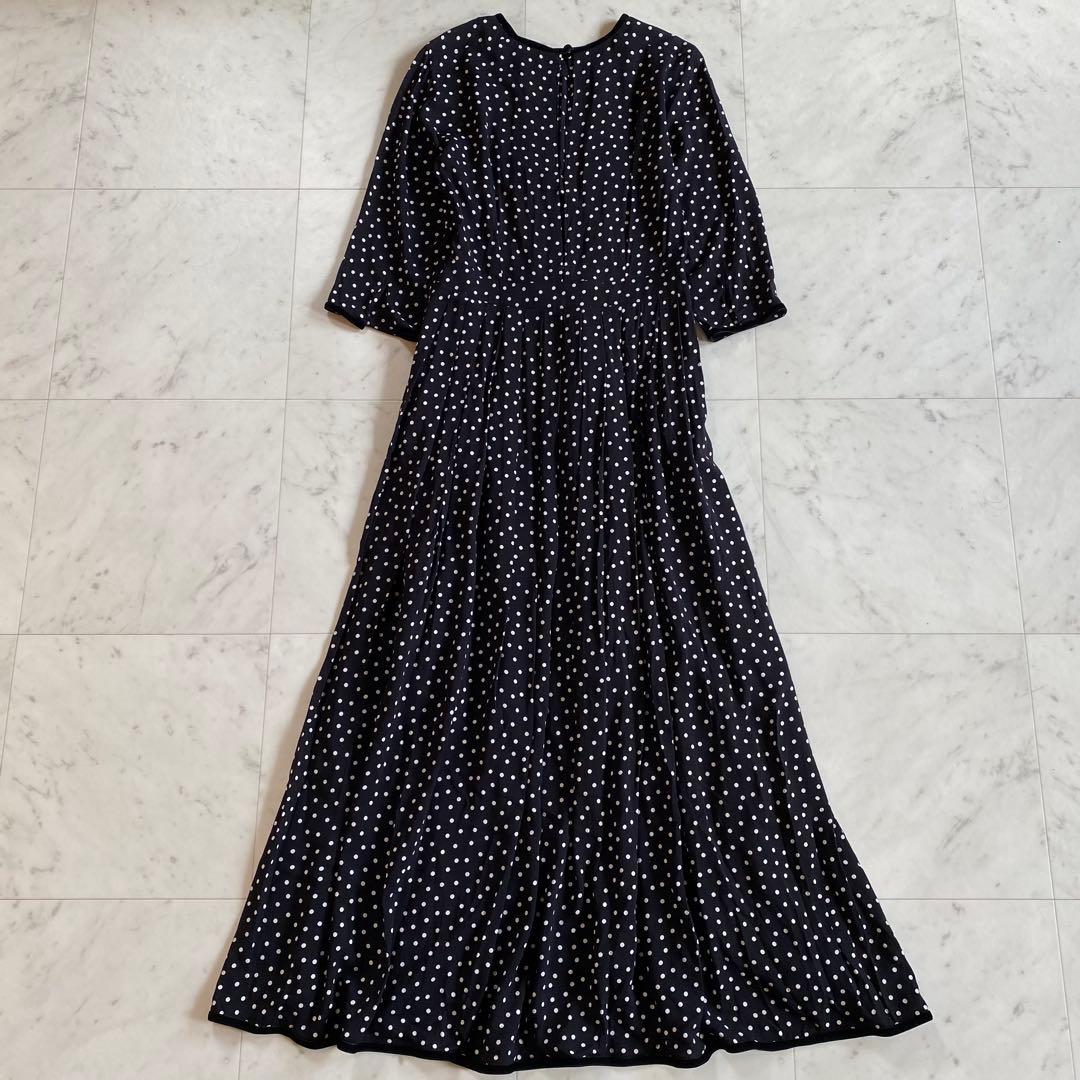 【美品】SINME シンメ　ドットロングワンピース　サイズM