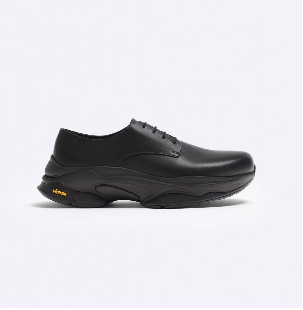 【ZARA ザラ】 Vibram® ソール レザーシューズ サイズ42-27㎝