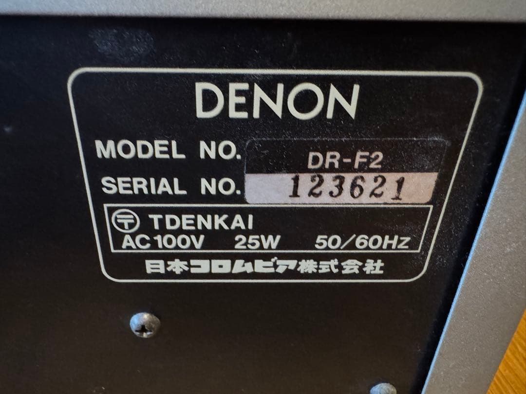 DENON DR-F2 カセットテープデッキ　カセットデッキ　テープデッキ