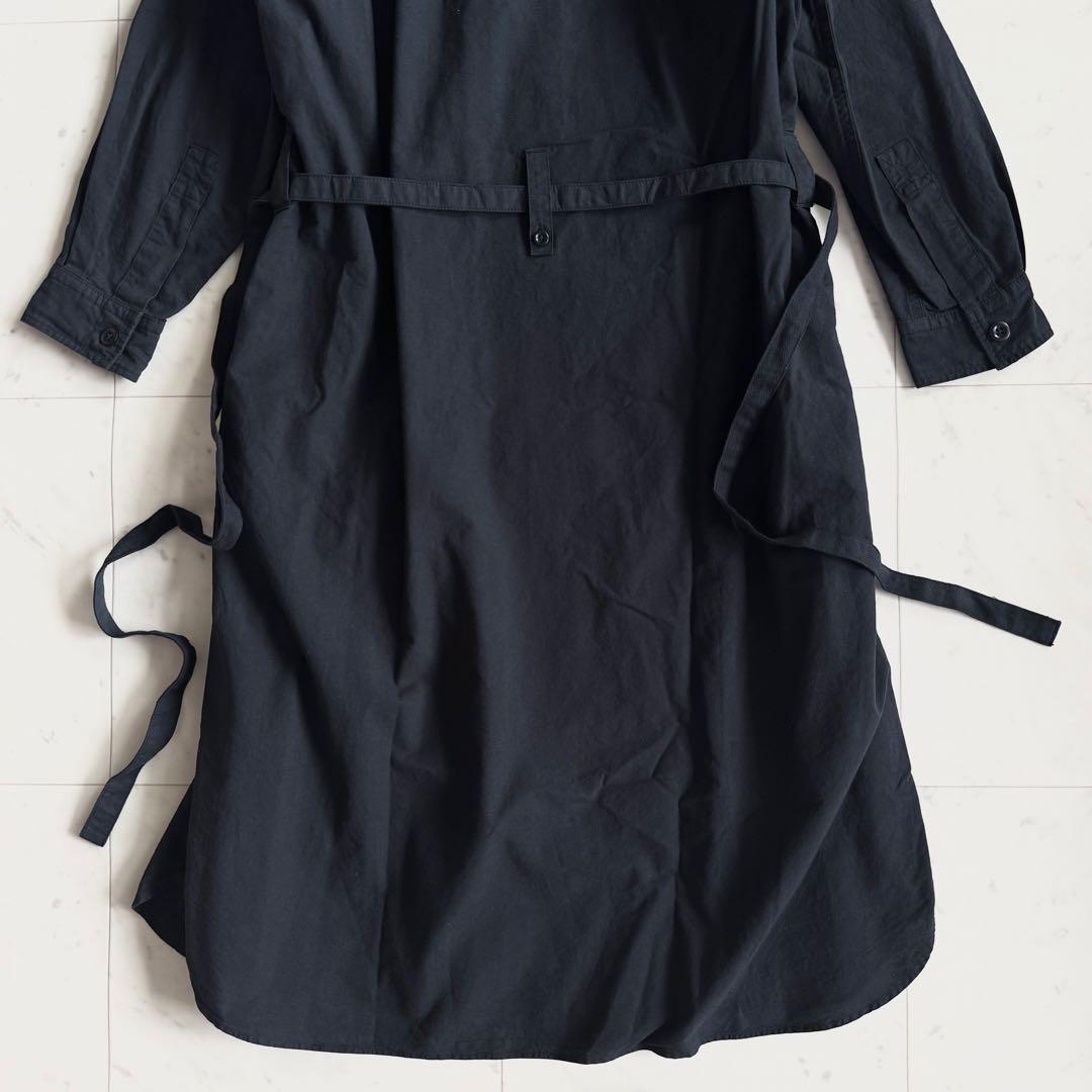 MHL. マーガレットハウエル　コットン100 　洗える　長袖シャツワンピース