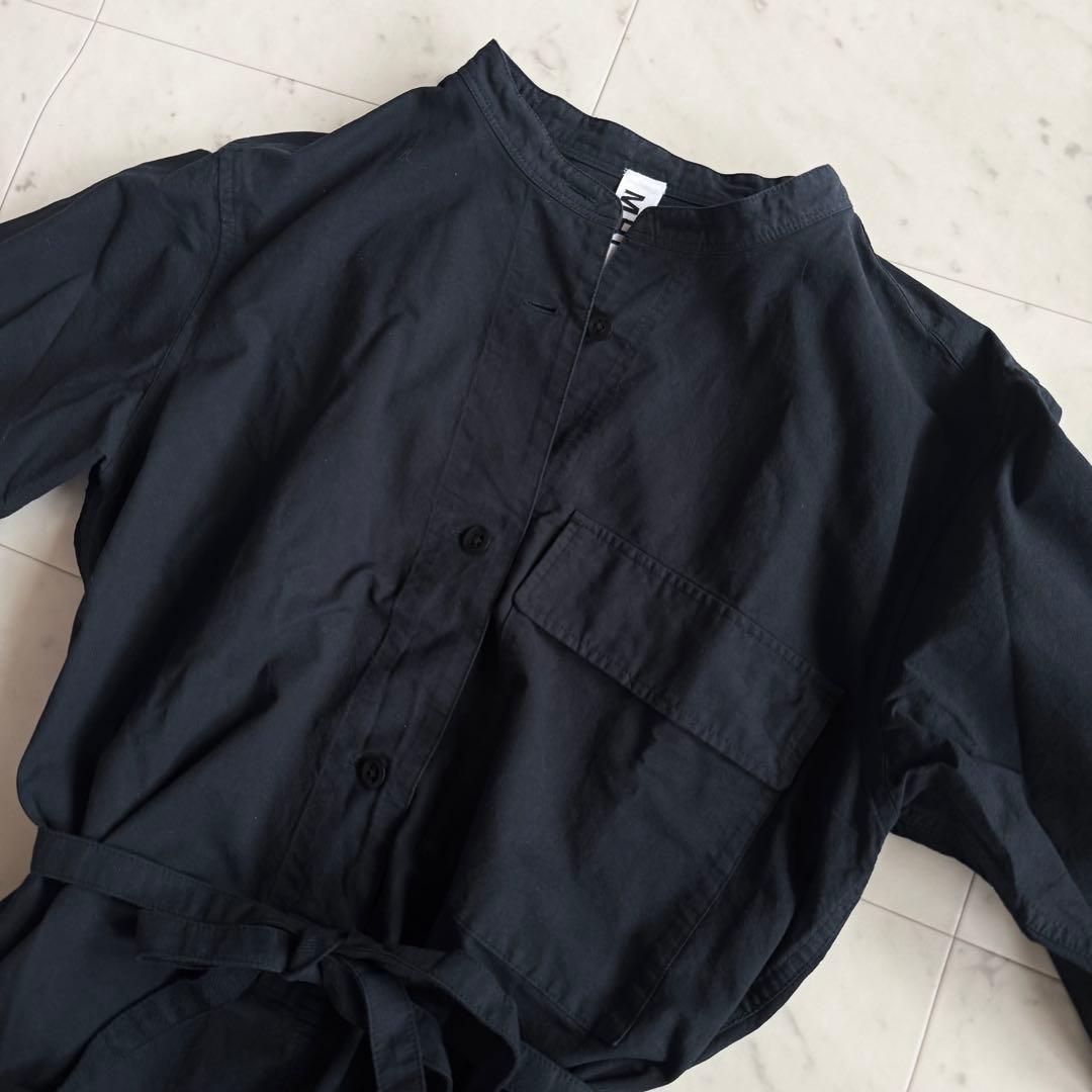 MHL. マーガレットハウエル　コットン100 　洗える　長袖シャツワンピース