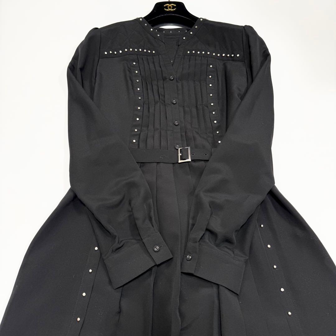 【美品✨】ダイアグラム　スタッズラインワンピース　ブラック　38 2023年