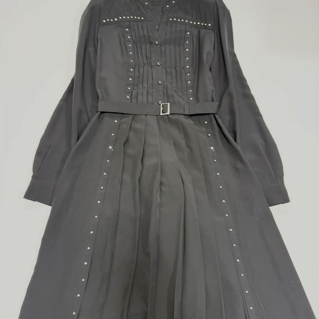 【美品✨】ダイアグラム　スタッズラインワンピース　ブラック　38 2023年