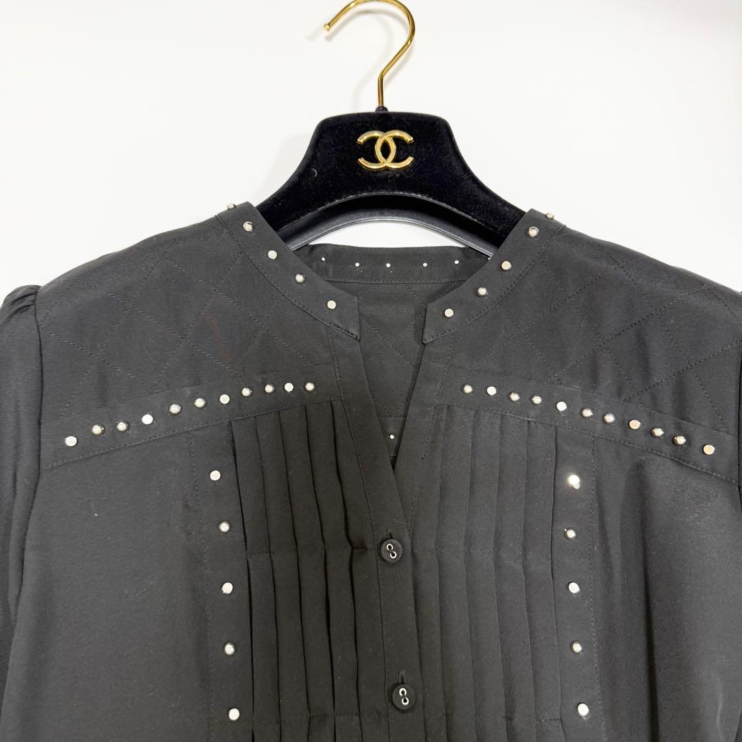 【美品✨】ダイアグラム　スタッズラインワンピース　ブラック　38 2023年