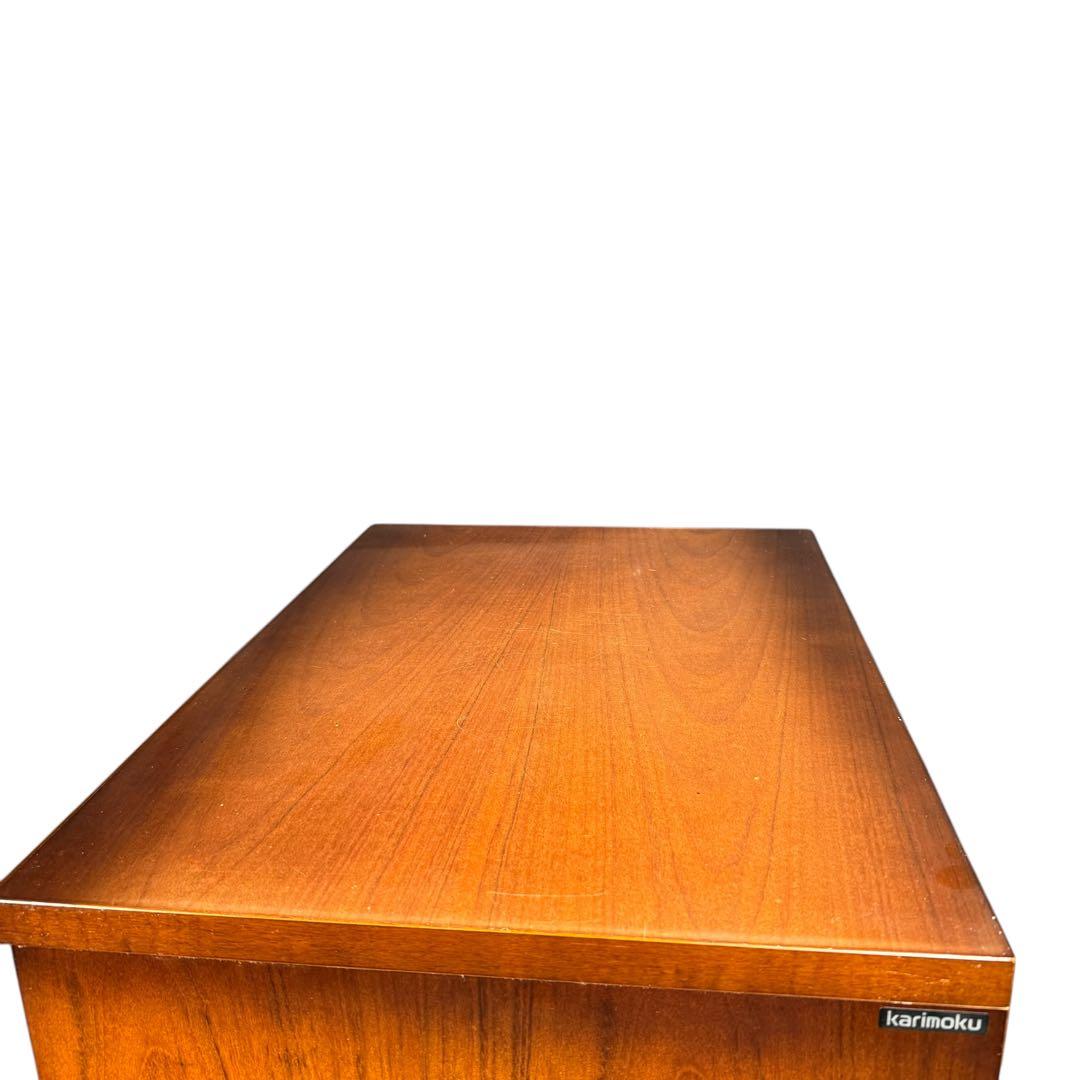 HR634カリモク 2枚扉　キャビネット　 コロニアル　収納棚　食器棚