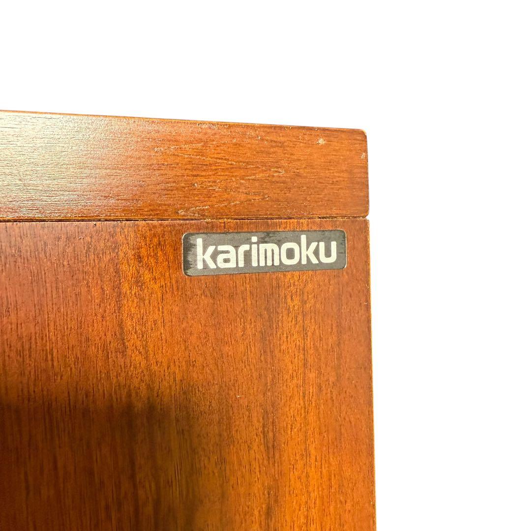 HR634カリモク 2枚扉　キャビネット　 コロニアル　収納棚　食器棚