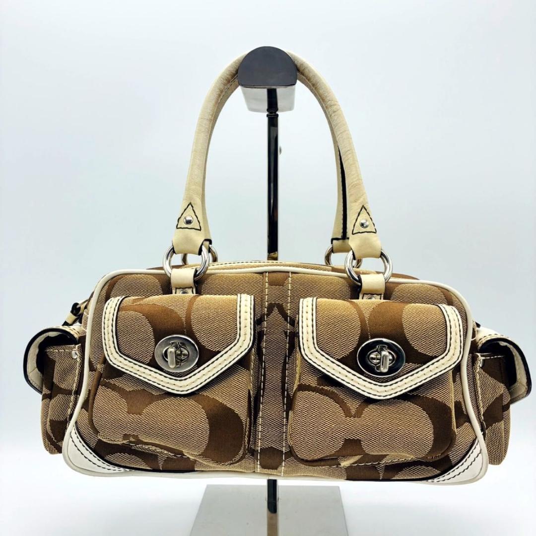 archive y2k コーチ ターンロック ミニボストン ハンドバッグ