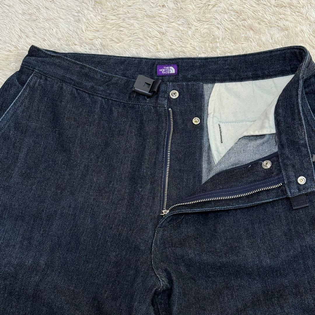 N24FC080 PURPLE LABELデニム ワイドテーパードパンツ