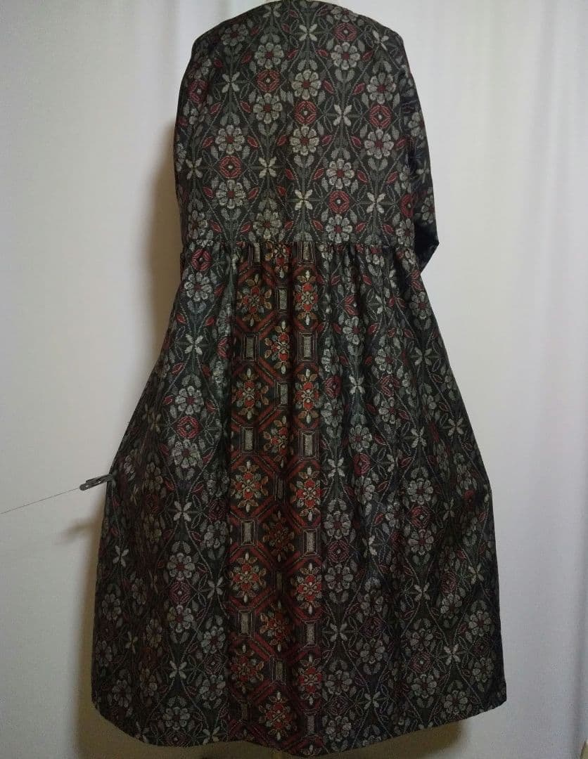 着物リメイク／ドルマン袖ワンピース★サイズL～LL