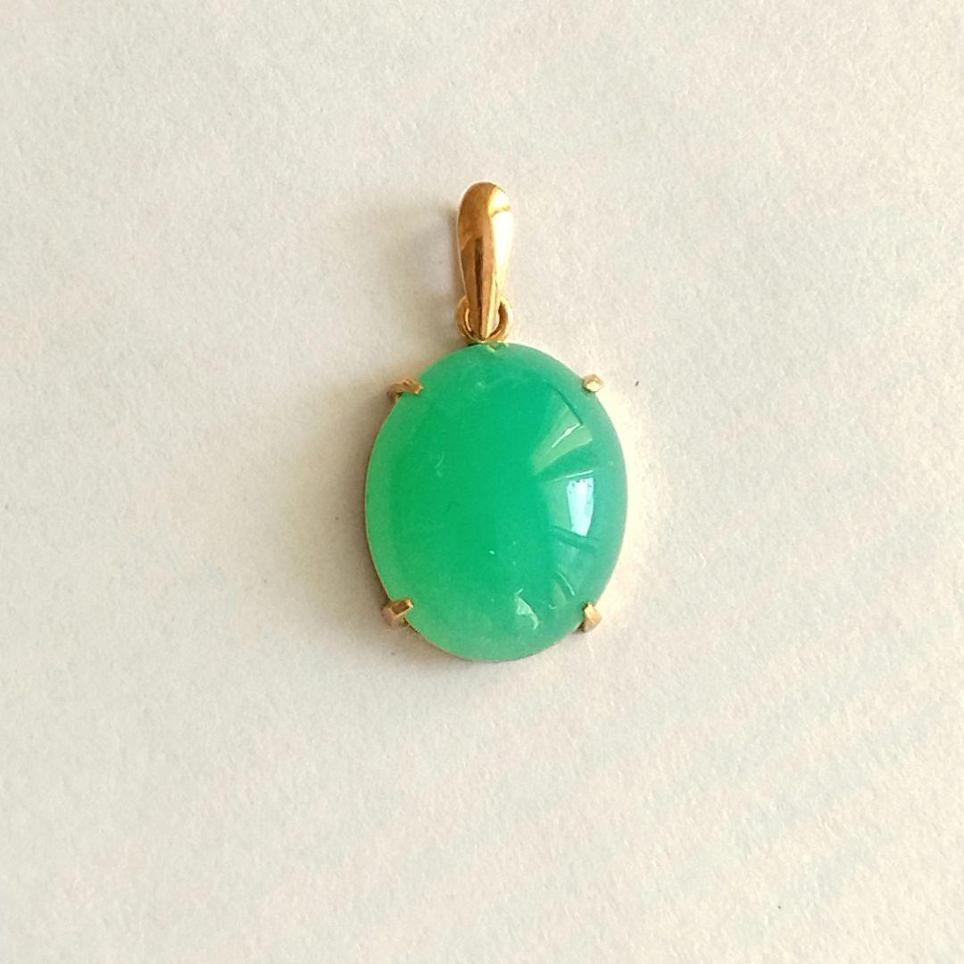 k18 クリソプレーズ ペンダントトップ