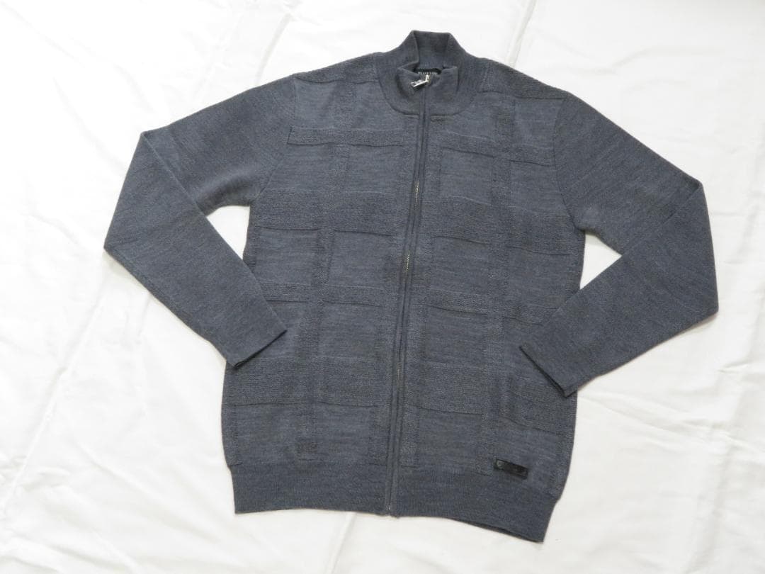 ブラックレーベル 　ジップアップニットセーターM　30,800円 グレー