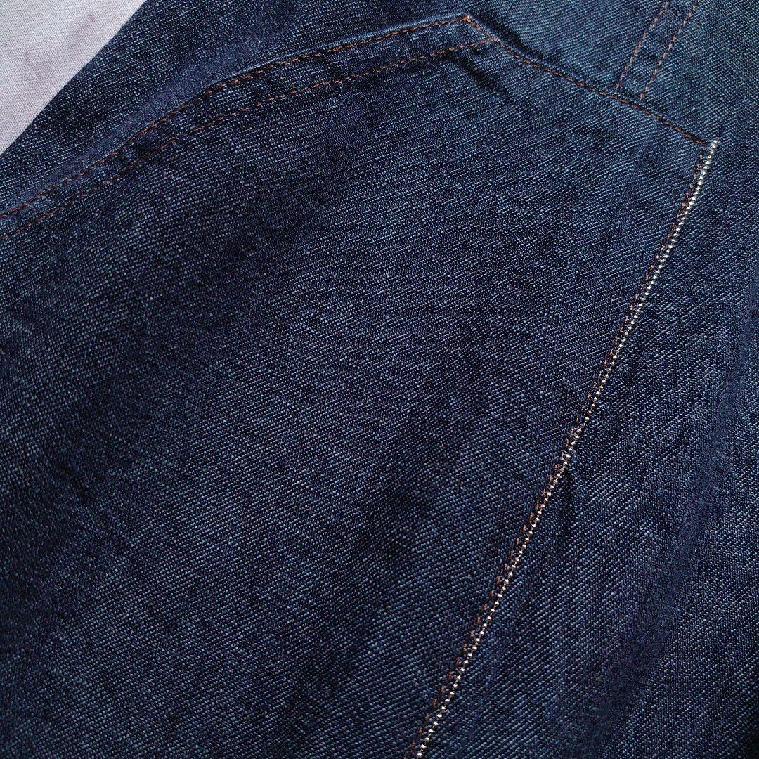 25SS タグ付 DUAL VIEW 麻100％ サマーデニムワンピース 40