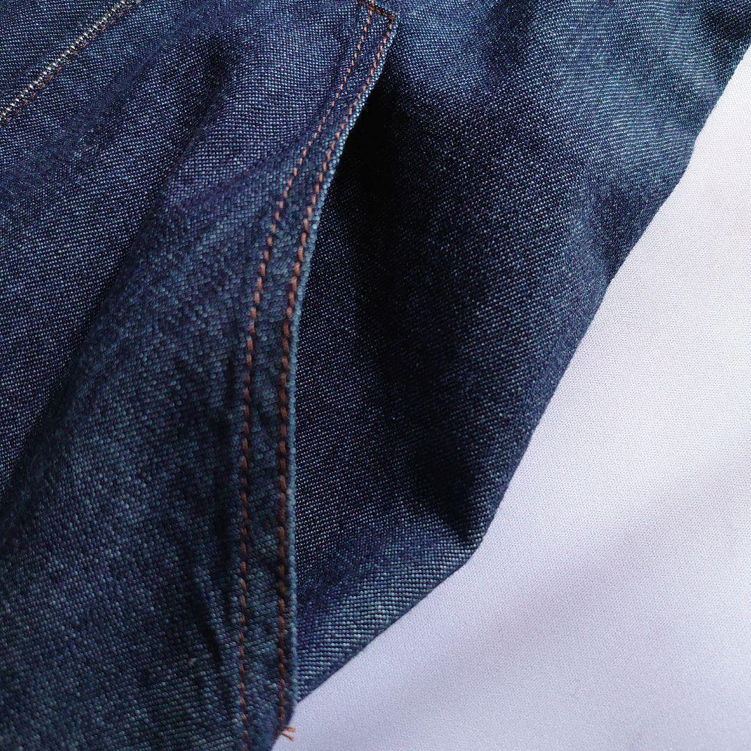 25SS タグ付 DUAL VIEW 麻100％ サマーデニムワンピース 40