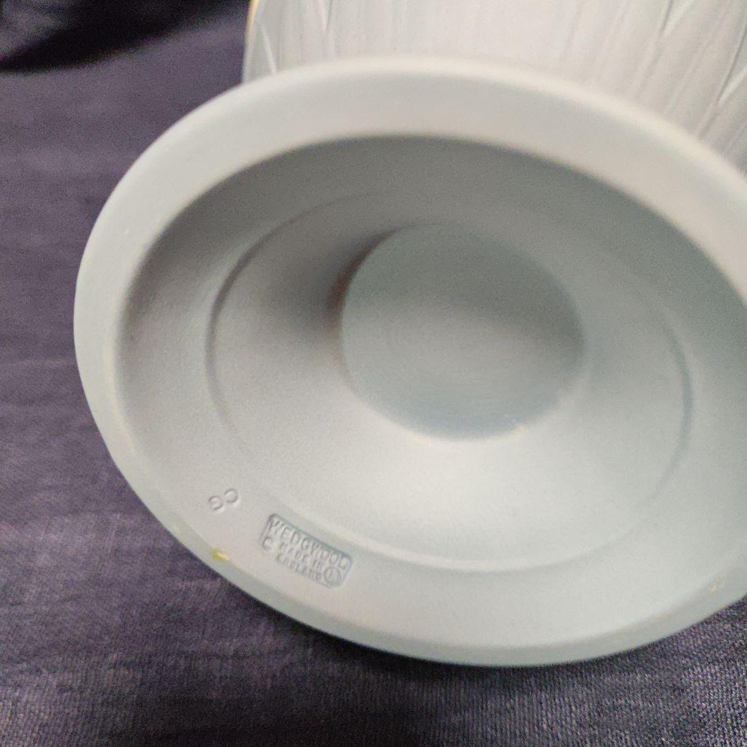 【未使用】ウェッジウッド　ジャスパーウェア　ペールブルー　ボーンティフルベース