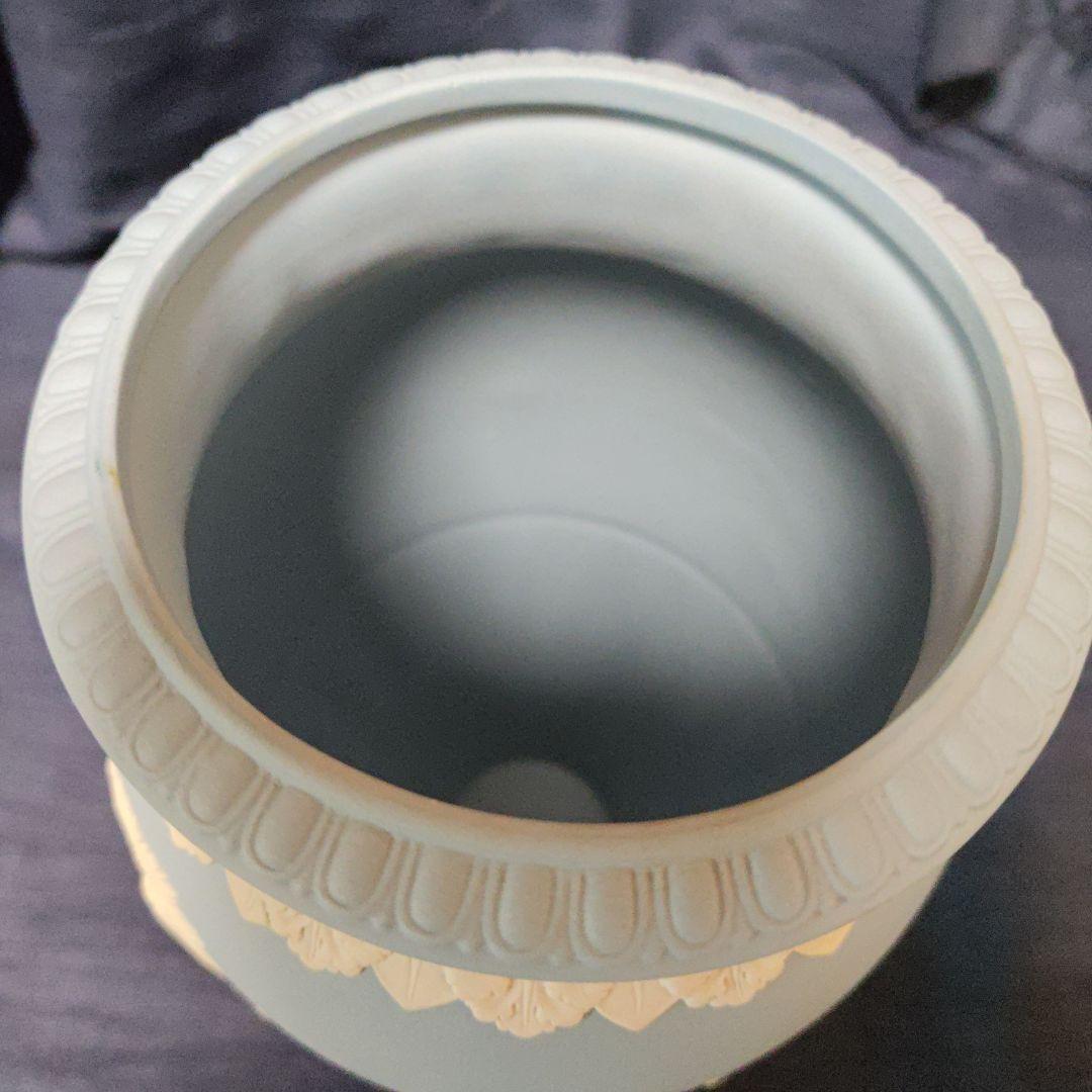 【未使用】ウェッジウッド　ジャスパーウェア　ペールブルー　ボーンティフルベース