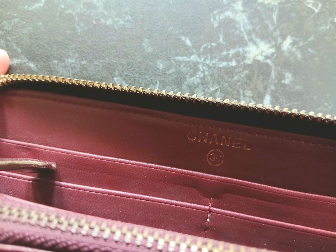 CHANEL ノベルティ 長財布キャビアスキンブラック
