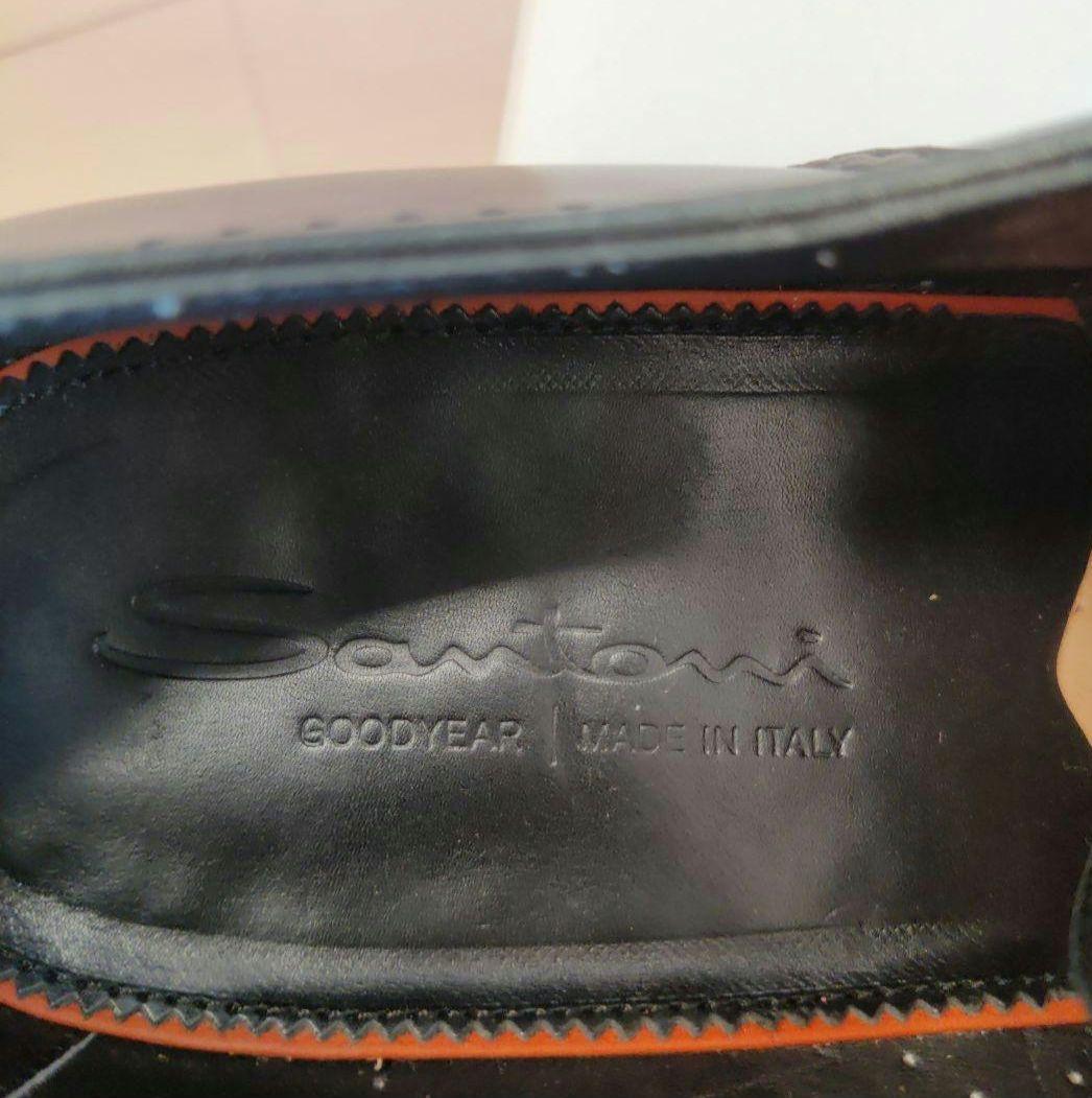 Santoni プレーントゥ+ウィングチップ グレー 8.5/27.2